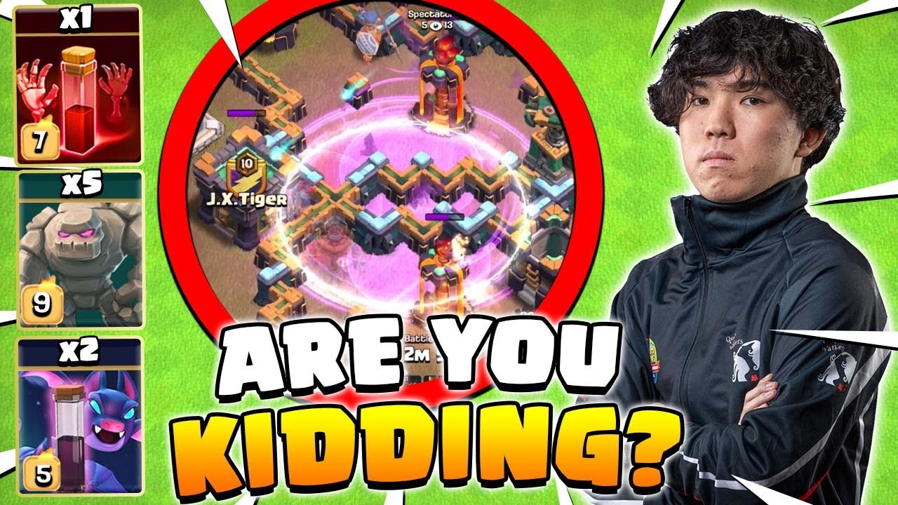 Klaus invents TRIPLE Skelly Bat Donut Golem Attack (Clash of Clans)