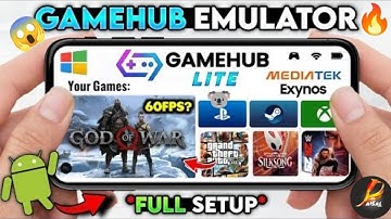 NEW 🔥 GAMEHUB EMULATOR LITE 5.1.0 - SETUP/BEST SETTINGS/GAMEPLAY | BEST WINDOWS EMULATOR ANDROID!