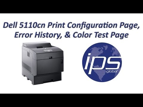Dell 5110cn - Configuration Page, Error History, & Color Test Page