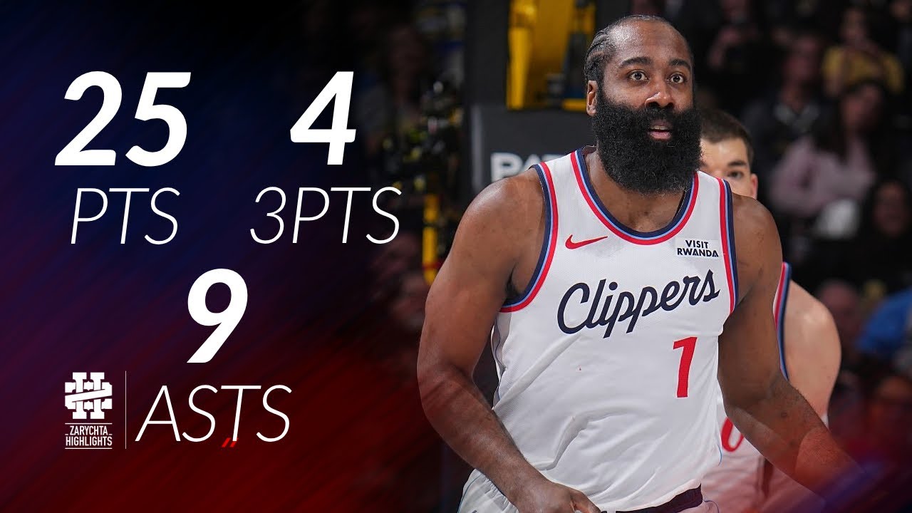 Джеймс Харден 25 очков, 4 трёхочковых, 9 передач против «Денвер Наггетс» в сезоне 25/26.