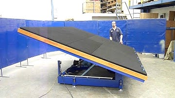 The Glass Racking Company  Auto tilting air floatation flat glass cutting table