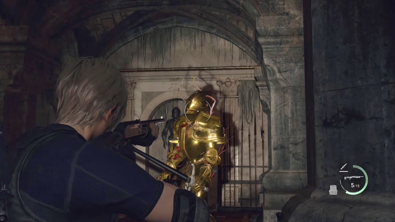 Resident Evil 4, Merciless Knight boss side quest. PS5 60fps