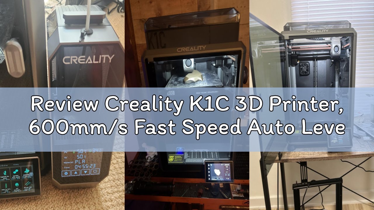 Review Creality K1C 3D Printer, 600mm/s Fast Speed Auto Leveling 3D Printers with AI Camera for 300°