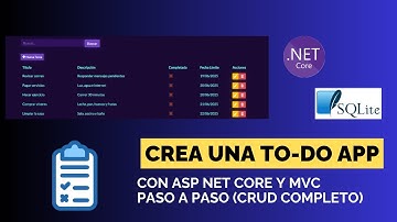 ✅ Create a ToDo App with ASP.NET Core MVC and SQLite step by step [FULL CRUD]