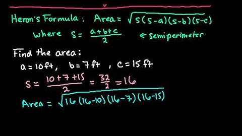 Find Area of a Triangle Using Heron