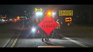 7/28/25 set-up.  Close lanes 3-5 on sb805 from Balboa to Mesa College.