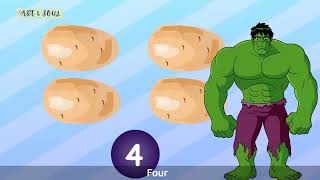 Hulk rhymes for kids - One potato Two potato  nursery rhymes for kids and children