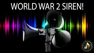 Světová válka 2 Air Raid Siren Alarm Sound effect