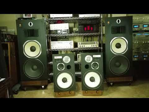 JBL L222 DISCO Vintage Speakers Driven By Yamaha M-80 260 wpc Amplifier & C-80 Controller