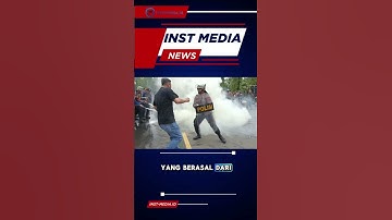 AKSI SIMULASI POLISI HADAPI DEMO RICUH DI DEPAN GEDUNG DPRD CILEGON! #aksidemo #simulasi #polisi