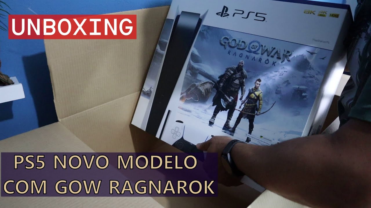 Console Sony PS5 Edição Digital + God of War Ragnarök, Branco +