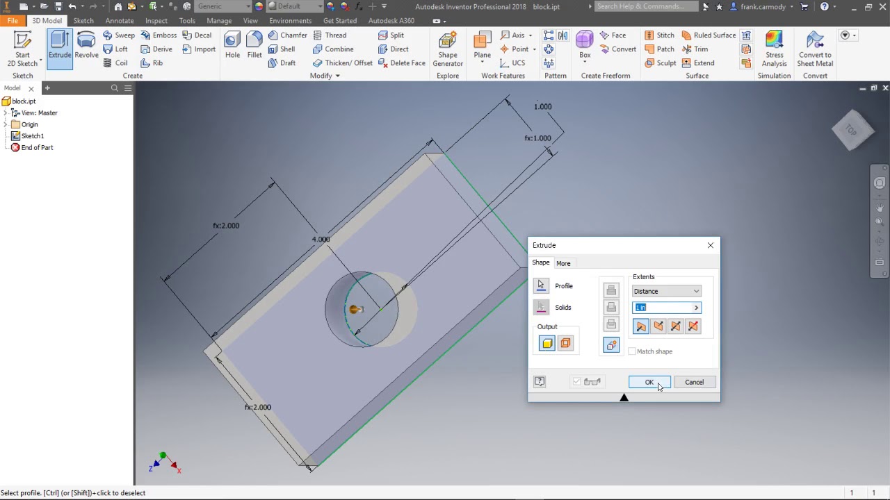 youtube autodesk inventor tutorial