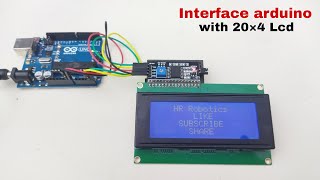 How to interface 20×4 Lcd display with arduino,20×4 Lcd connection with arduino,20×4 Lcd tutorial