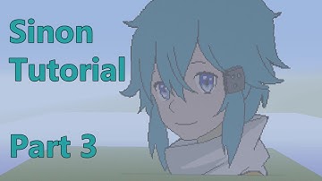 Minecraft Pixel Art Tutorial: How to make Sinon Part 3 (Sword Art Online 2)