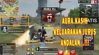 AKSI AURA KASIH MERATAKAN SATU SQUAD BOOM ID | Summer league free fire 2019