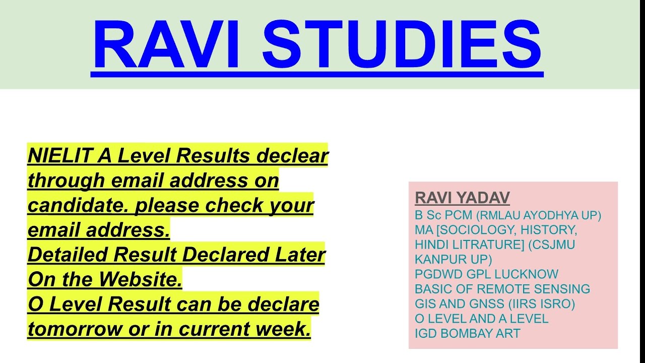 A Level JAN 2023 Result Declared on Email on Candidate. O Level Candidate wait for Result.