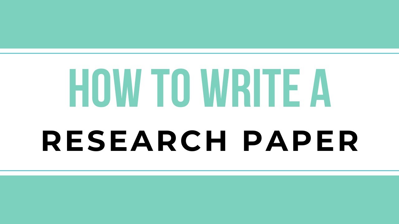 steps to write research paper outline