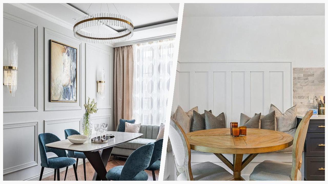 75 White Wall Paneling Dining Room Design Ideas You'll Love ☆ - YouTube
