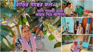 নানি শাশুড়ী এতো আচার নিয়ে আসলো আবার চলে ও গেল🔥father-in-law house! #baby 