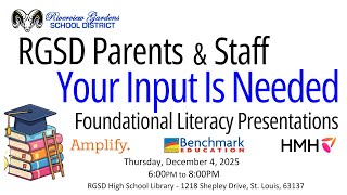 RGSD Foundational Literacy Curriculum Presentations