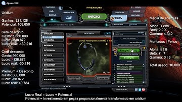 DarkOrbit - Dados Estatísticos ABG (Alpha, Beta e Gamma) - Teste com 27k energias