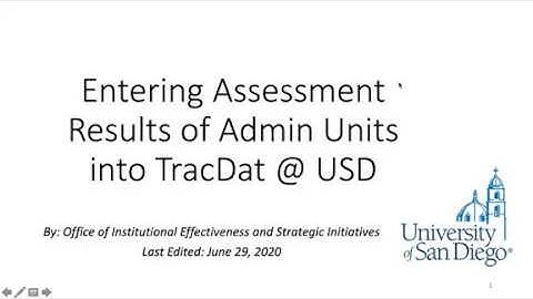Entering Assessment Results of Admin Units into TracDat