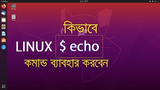 LINUX ECHO COMMAND | How to Use echo Command | Bangla | বাংলা