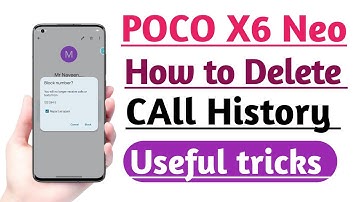 POCO X6 Neo How to Delete Call History | Call History delete Kaise kare