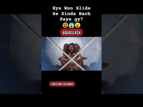 Kya Woo Slide Se Zinda Bach Paye gy?😵😱😮 | Aquaslash  #movie #movieexplainedinhindi #shortsvideo