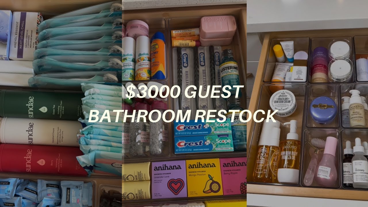 $3000 OF GUEST BATHROOM RESTOCK ASMR