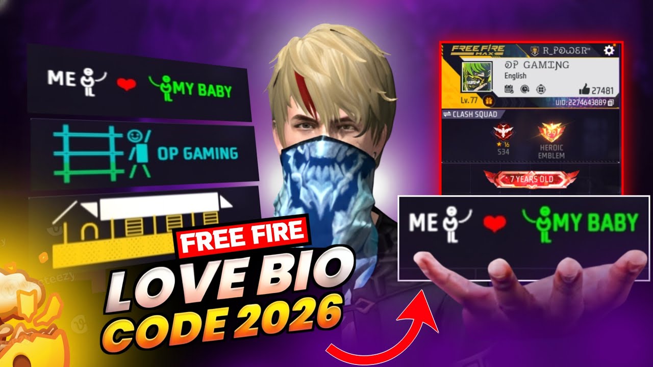 Free Fire Love Bio Code 2026 | Bio Code free fire | FF Bio Code free fire 🤫