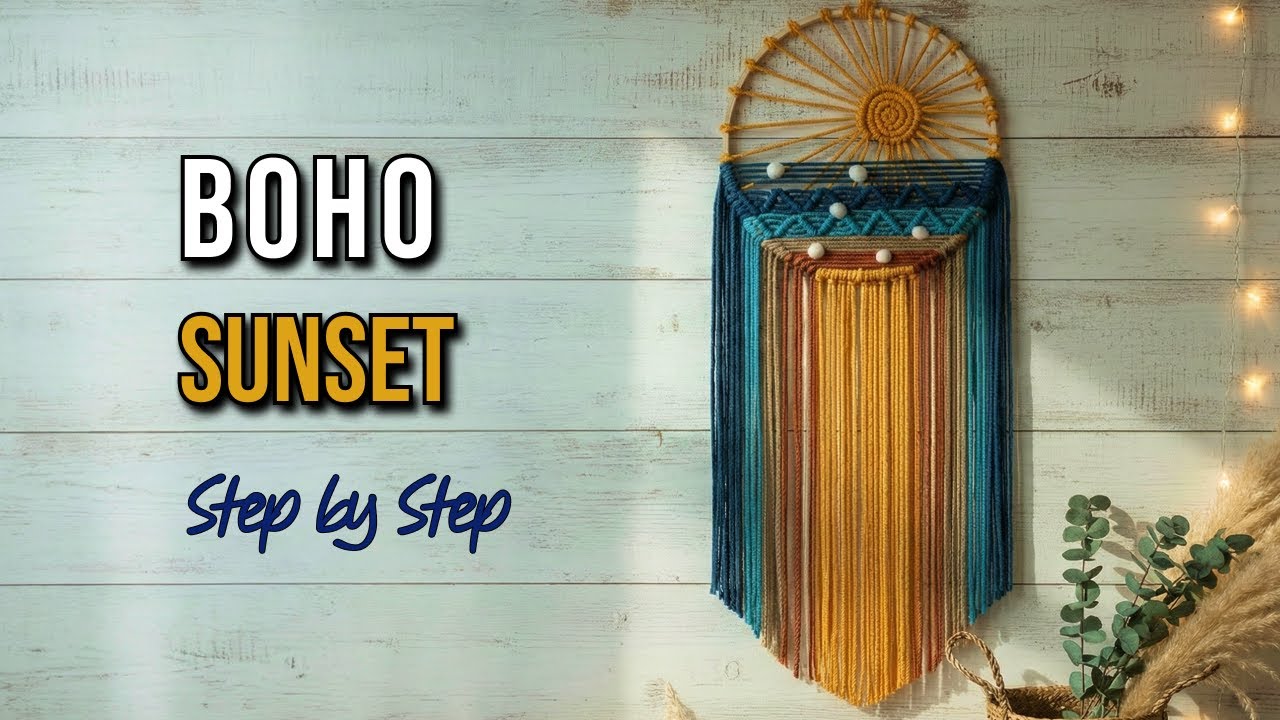 Macrame Wall Hanging | SEA AND SUNSET | Easy for Beginners