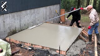 Attached Shed w/Slab Concrete Foundation