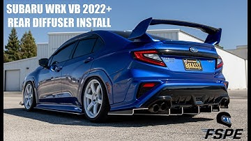 HOW TO INSTALL SUBARU WRX VB 2022+ REAR DIFFUSER - FSPE