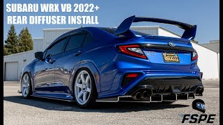 How To Install Subaru Wrx Vb 2022 Rear Diffuser - Fspe