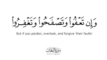وإن تعفوا وتصفحوا وتغفروا فإن الله غفور رحيم - كروما بيضاء للشيخ بدر التركي سورة التغابن