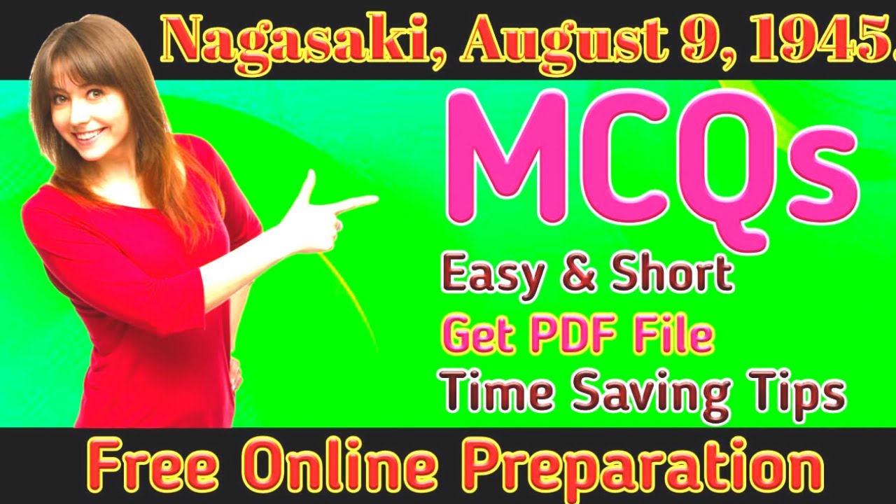 BA Solved MCQs For Modern Essay Nagasaki | BA Part-2 English Solved MCQs|BA Solved Paper 