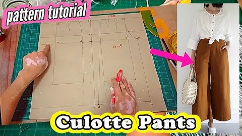 ✂️ How to Make Culottes Pants Pattern Using Basic Skirt Block × Pants Pattern × Sewing Tutorial