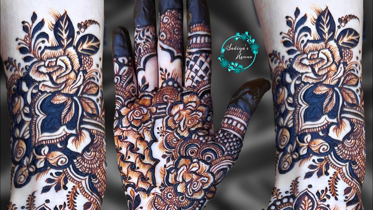 Full Hand Semi Bridal Mehndi Designs | Dulhan Mehndi Designs | Rose Mehndi Design | Sadiya's Henna