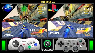 Wipeout XL (Sega Saturn vs PlayStation) Real Hardware Comparison