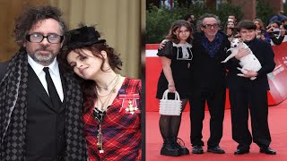 Tim Burton & Helena Bonham Carter’s Rarely Seen Kids Billy Ray, 18, & Nell, 13, Attend Film Screenin