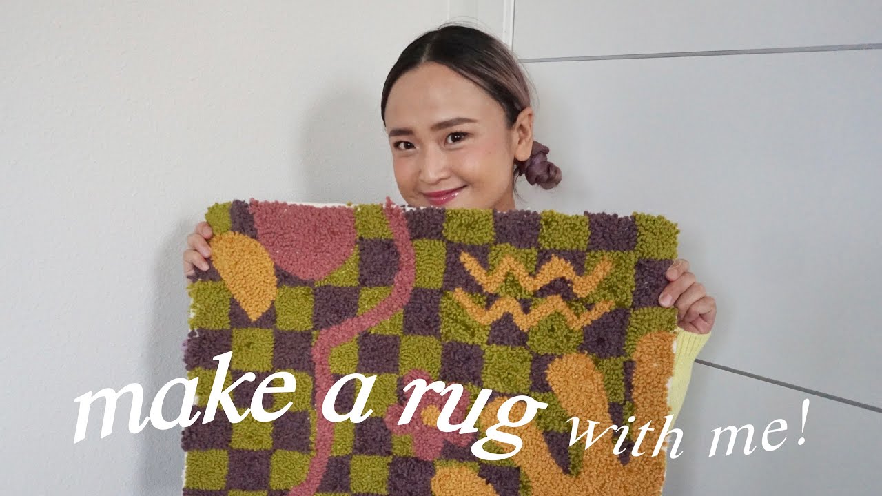 diy】ラグの作り方 | make a rug with me! - YouTube