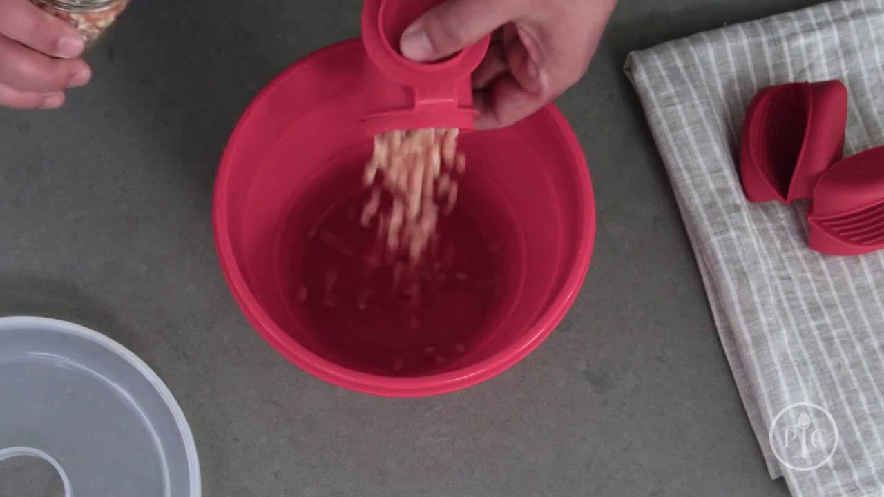 Pampered Chef microwave popcorn maker YouTube