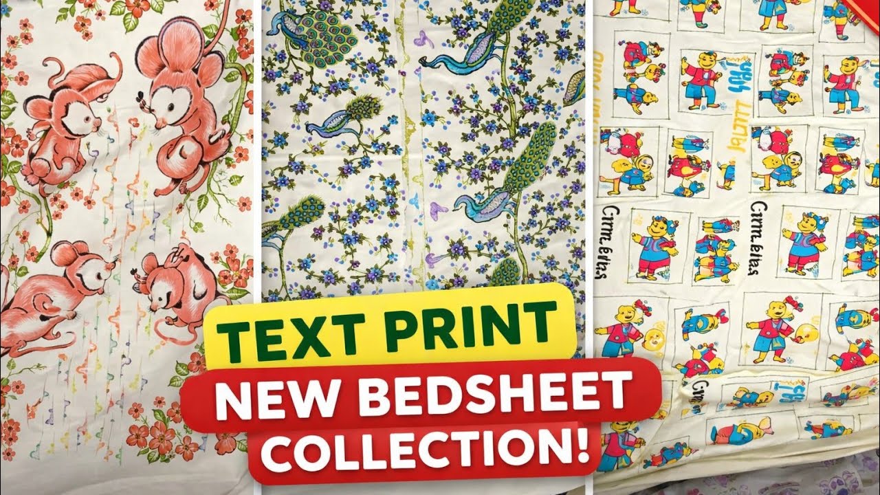 Text Print New Bedsheet Collection|Bedsheet Wholesale Market|Bedsheet Wholesale Market In Kolkata|||