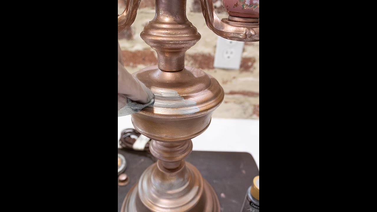 Update A Brassy Finish/Lamp Makeover