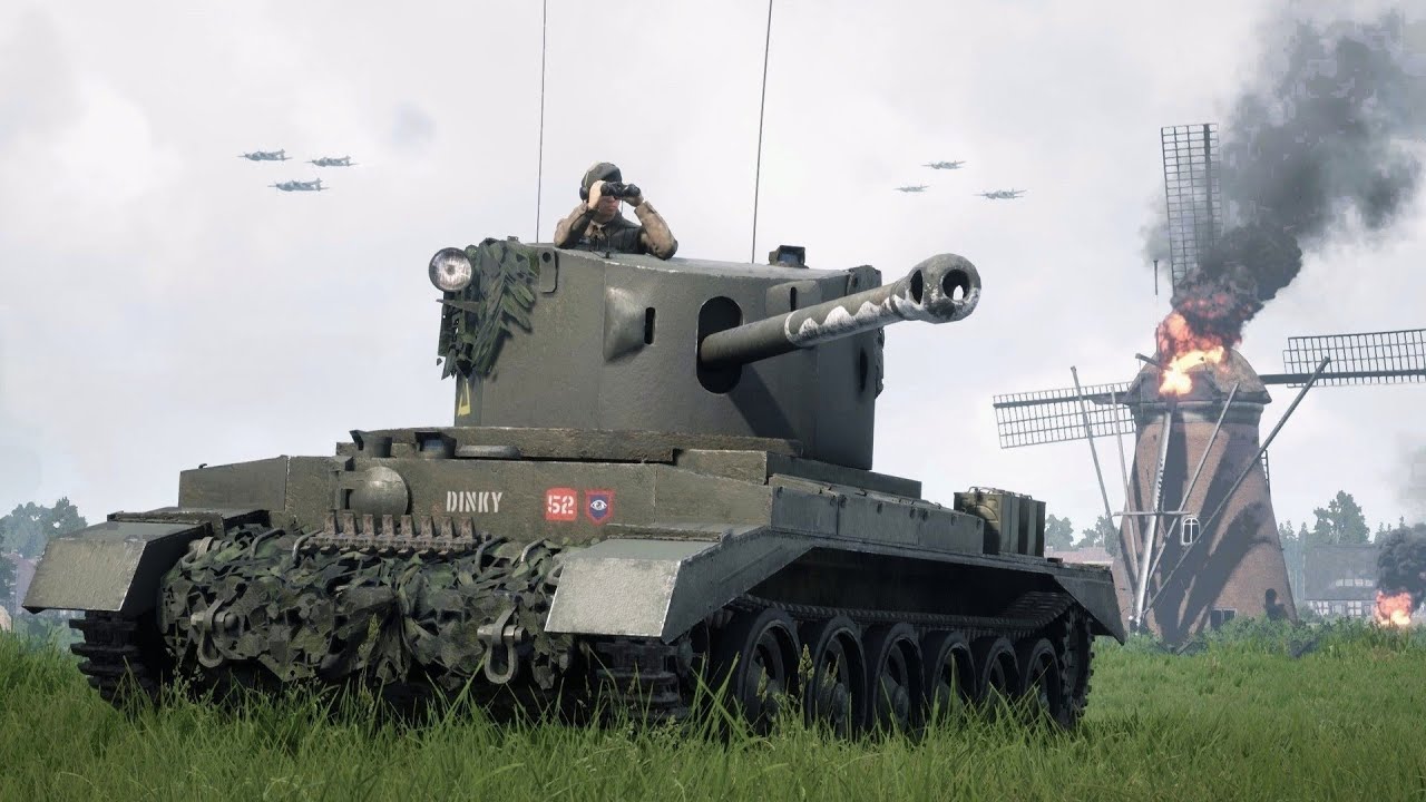 Squad 44 - British Challenger MK VIII Ambushing German Heavy Tanks - 4K