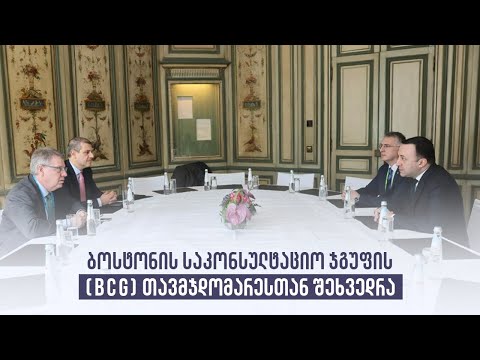 ბოსტონის საკონსულტაციო ჯგუფის (BCG) თავმჯდომარესთან შეხვედრა