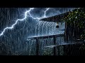 Drift into Deep Sleep Fast with Strong Rainstorm | Heavy Rain &amp; Powerful Thunder on Tin Roof