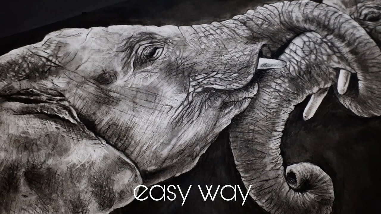 Draw Elephant (how to make magnificent animal) Elephant