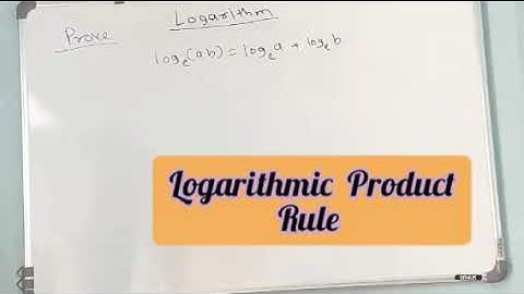 Proof logarithmic product rule